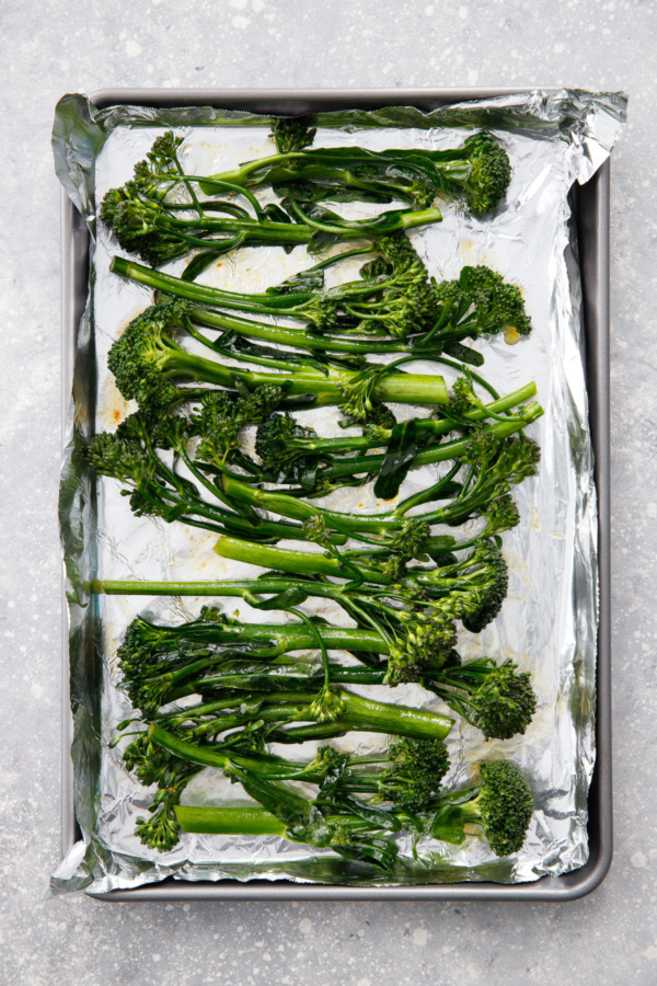 Before baking: Crispy Oven-Roasted Broccolini