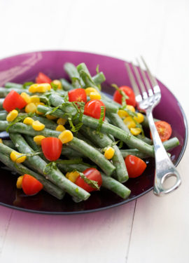 Green Bean Salad with Goat Cheese Dressing