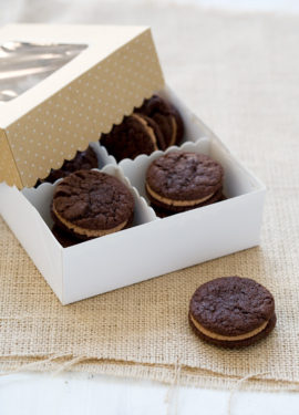 Chocolate Sandwich Cookies with Malted Milk Chocolate Buttercream