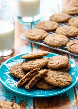 Chewy Molasses meets Chocolate Chip in this unique holiday cookie recipe