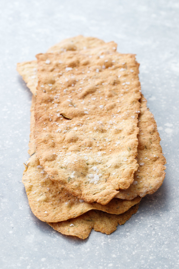 Sourdough Crackers with Olive Oil & Herbs