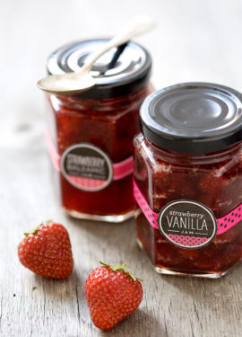 Strawberry Vanilla and Strawberry Balsamic Jam