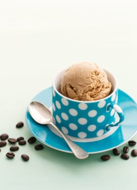 Vietnamese Coffee Ice Cream made with Decaf coffee for the perfect late-night snack!